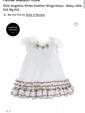 Petite Maison Kids White Feather Wings Dress for Girls